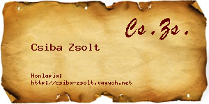 Csiba Zsolt névjegykártya